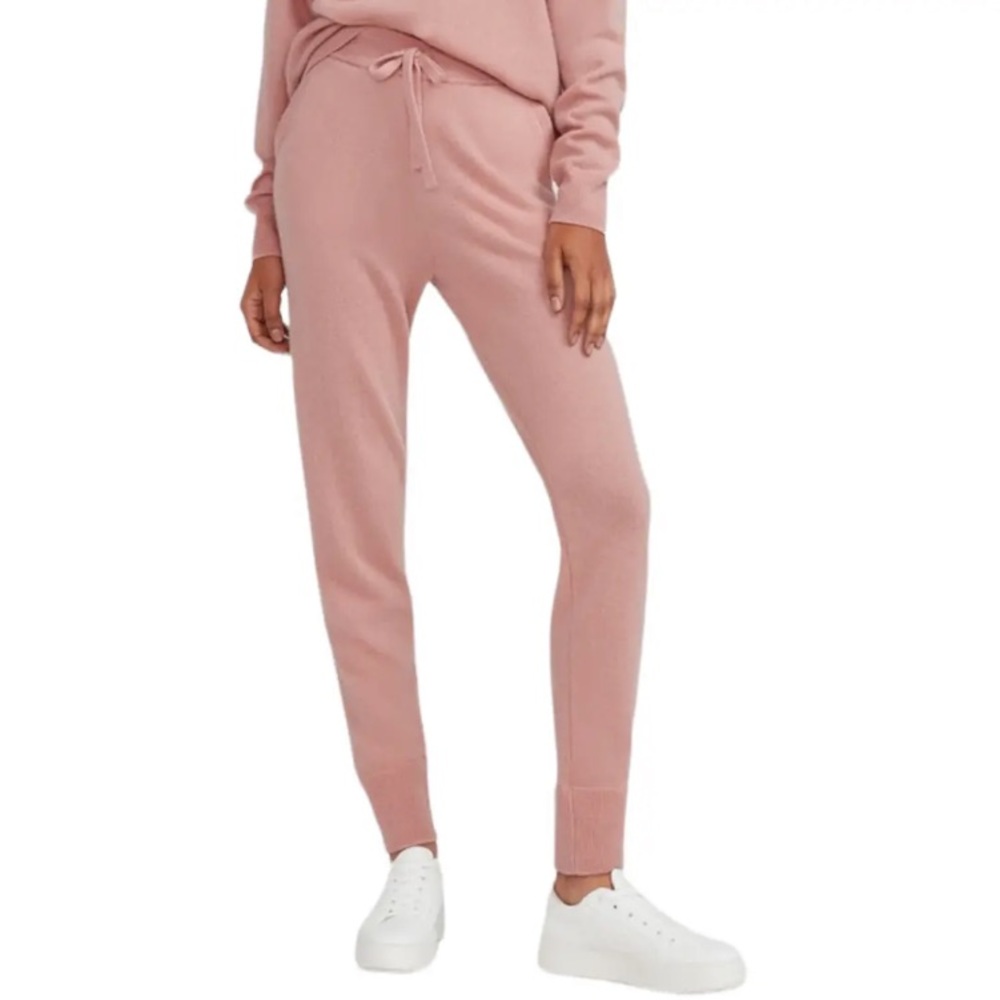 Express 100% Cashmere Joggers Pants Knit Size Large Pink NWT